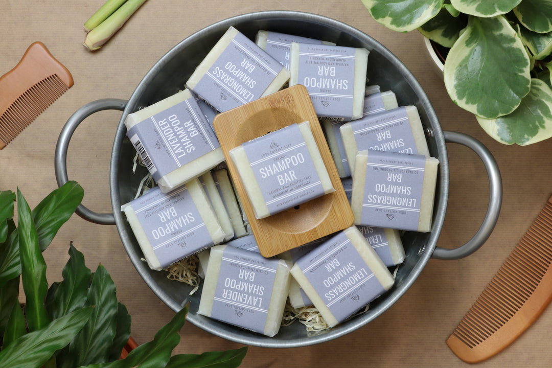 Shampoo Bars - Reducing Carbon Emissions & Pollution - Cosy Cottage Soap