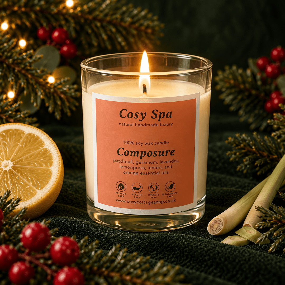 300ml Cosy Spa Exclusive Essential Oil Blend Soy Wax Candles - Cosy Cottage Soap