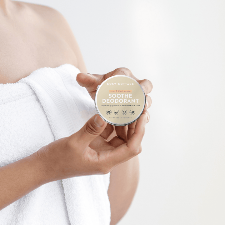 Bicarbonate Free Natural Deodorant for sensitive skin with Citrus & Black Pepper,  - Cosy Cottage Soap