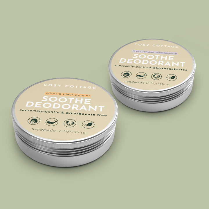 Bicarbonate Free Natural Deodorant for sensitive skin with Citrus & Black Pepper,  - Cosy Cottage Soap