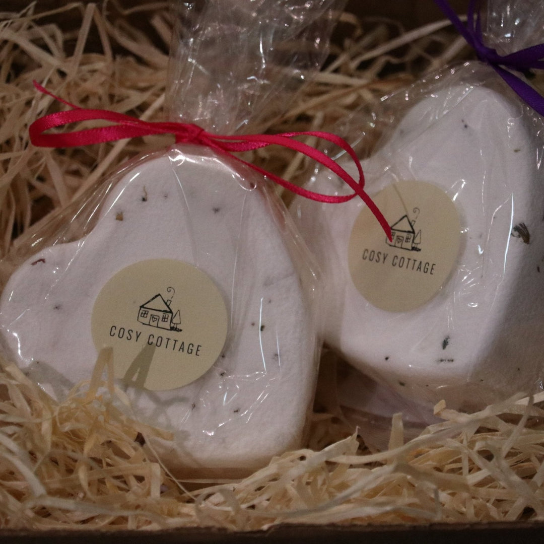 Christmas Floral Bath Bomb Duo - Cosy Cottage Soap