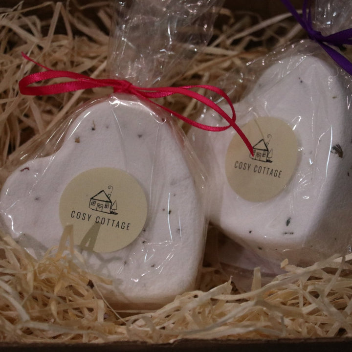 Christmas Floral Bath Bomb Duo - Cosy Cottage Soap