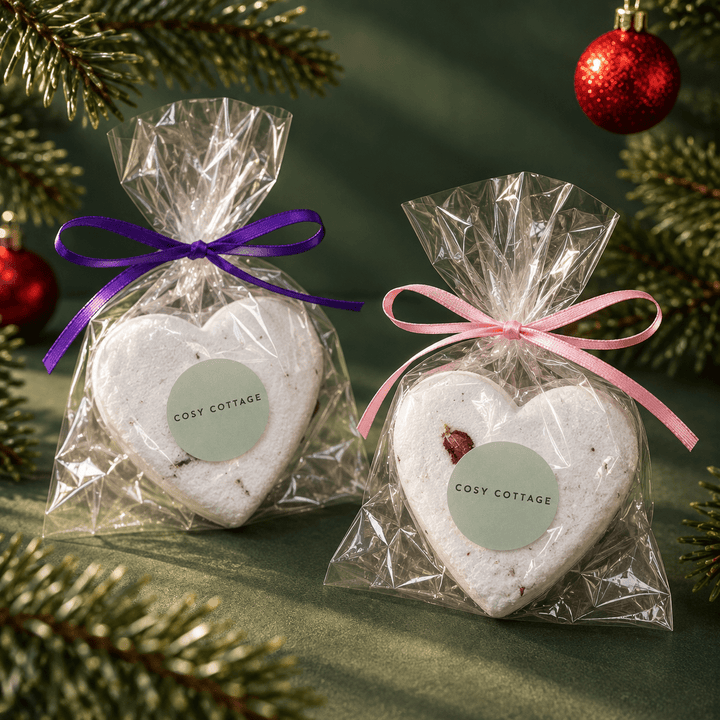 Festive and Floral Bath Bomb Duo - Cosy Cottage Soap