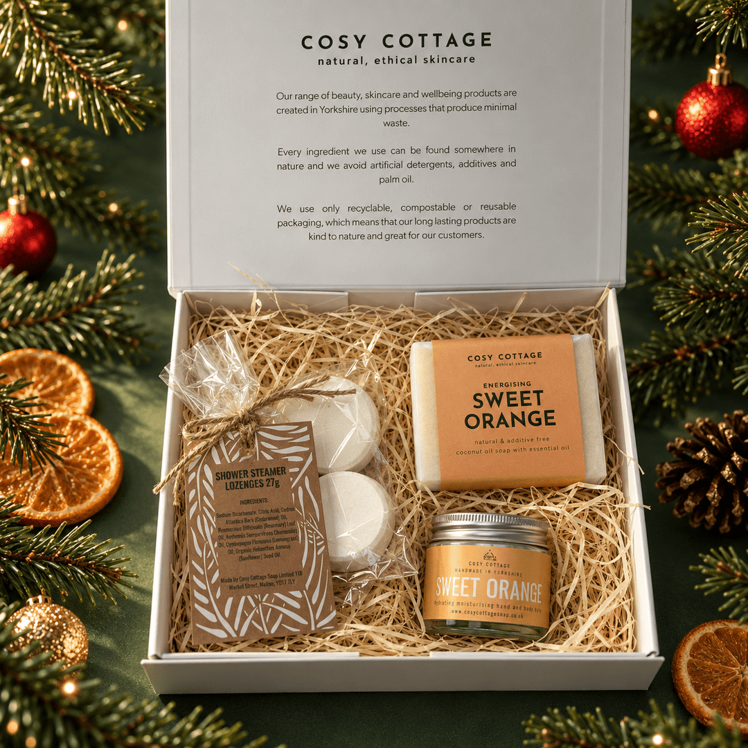 Fresh & Zingy Christmas Shower Collection - Cosy Cottage Soap
