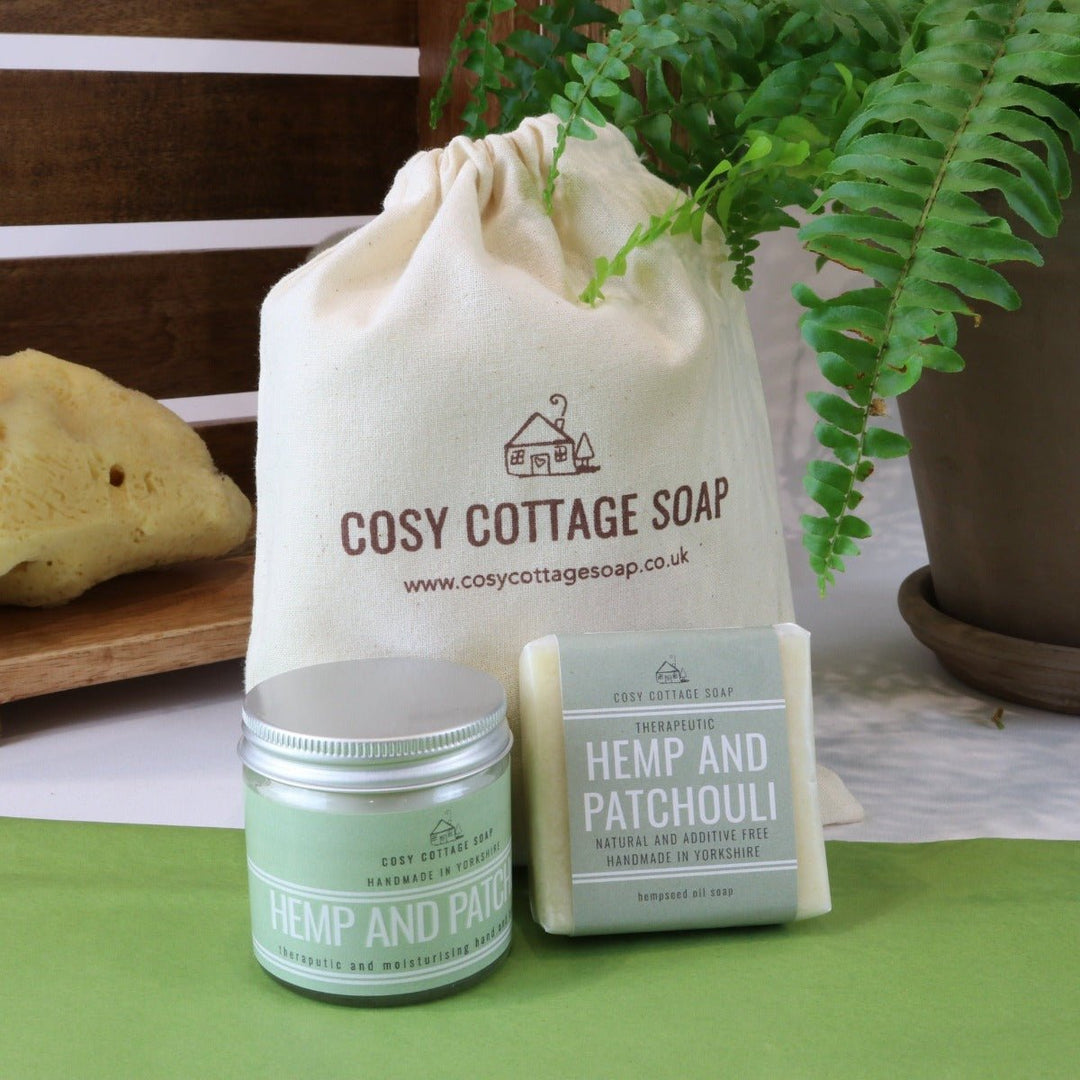 Hempseed & Patchouli Therapeutic Gift Set - Cosy Cottage Soap