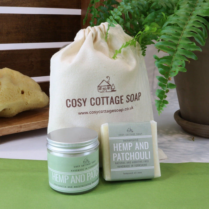 Hempseed & Patchouli Therapeutic Gift Set - Cosy Cottage Soap