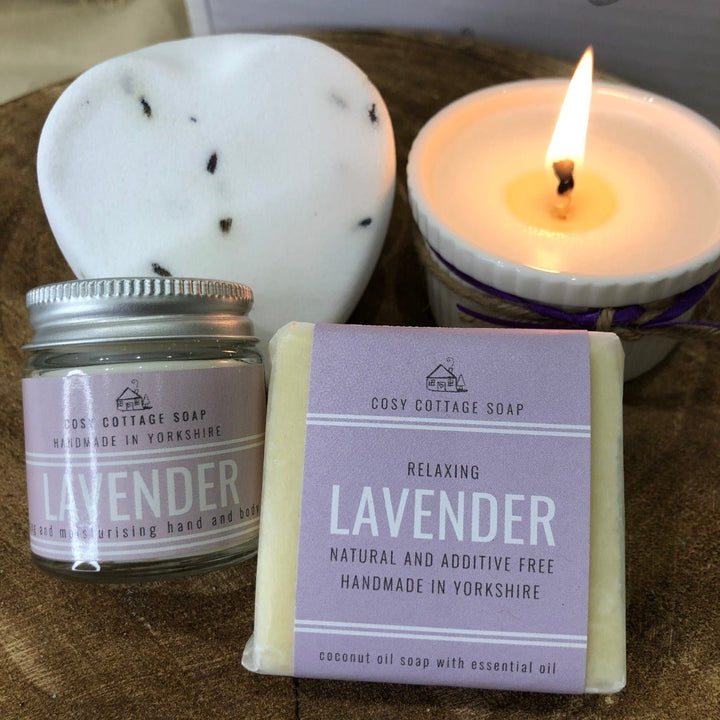 Lavender Bath & Body Gift Box - Blissful Bathtime - Cosy Cottage Soap