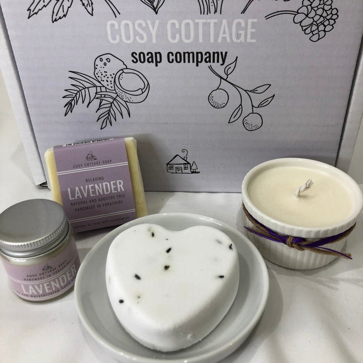Lavender Bath & Body Gift Box - Blissful Bathtime - Cosy Cottage Soap
