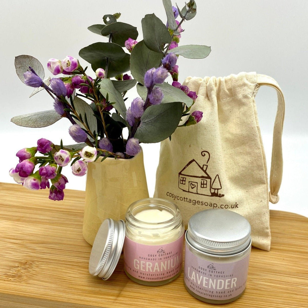 Mix or Match Hand, Body and Foot Cream Duo Gift Bag - Cosy Cottage Soap