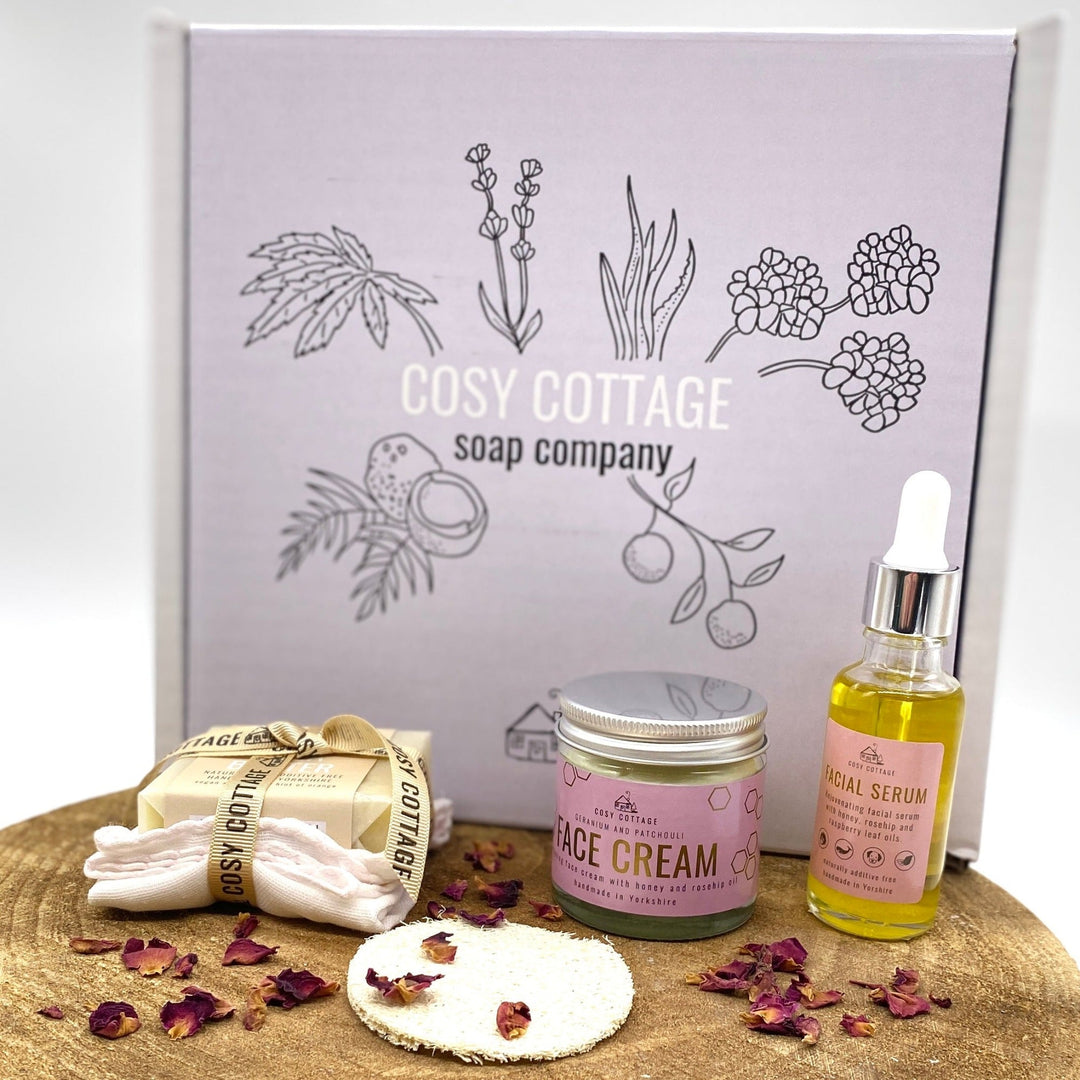Natural Super Skin Glow Facial Set - SAVE 15%￼ - Cosy Cottage Soap