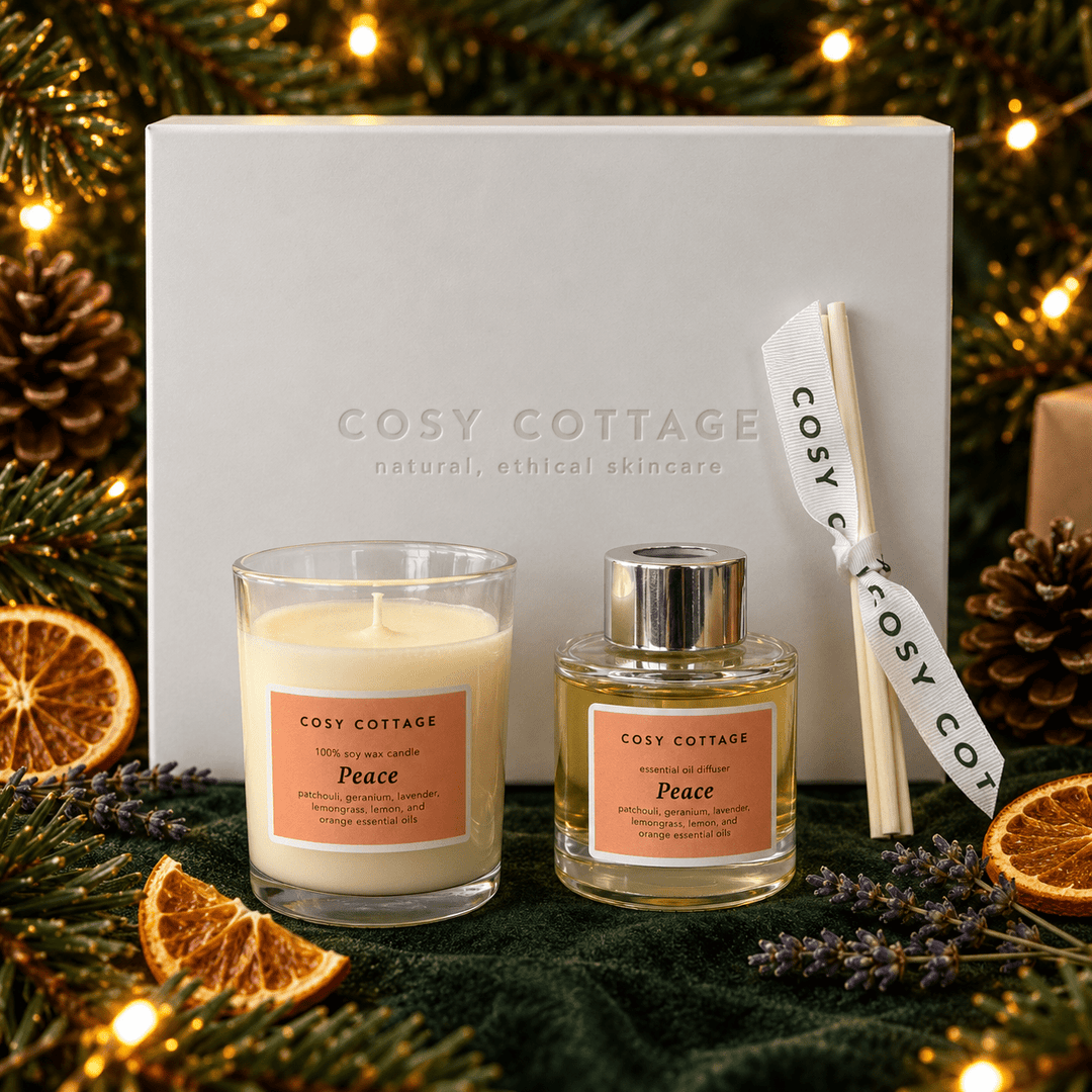 Petite Peace Candle and Diffuser Gift Box - Cosy Cottage Soap
