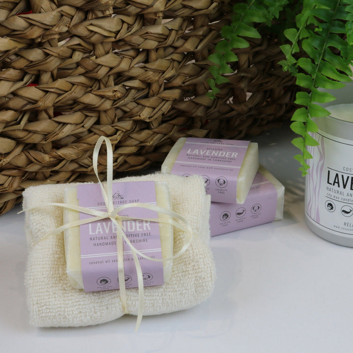 Soap & Cotton Cloth Gift Set - Cosy Cottage Soap