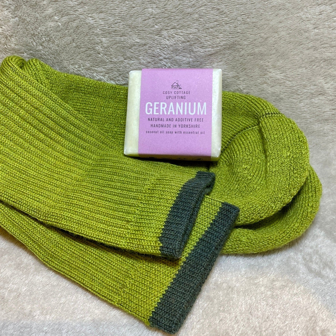 Soap & Snuggly Woollen Sock Gift Set - Cosy Cottage Soap