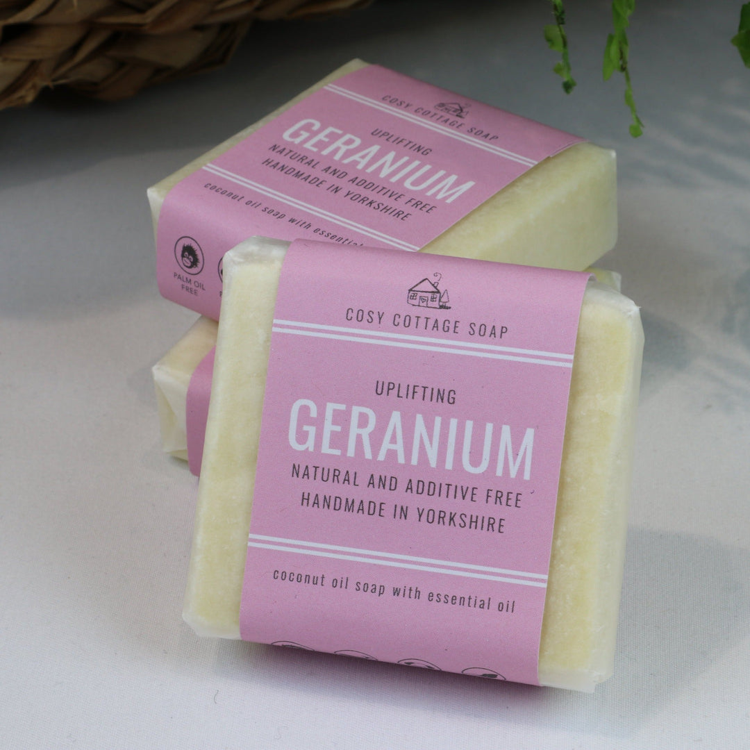 Uplifting Geranium Soap - Cosy Cottage Soap