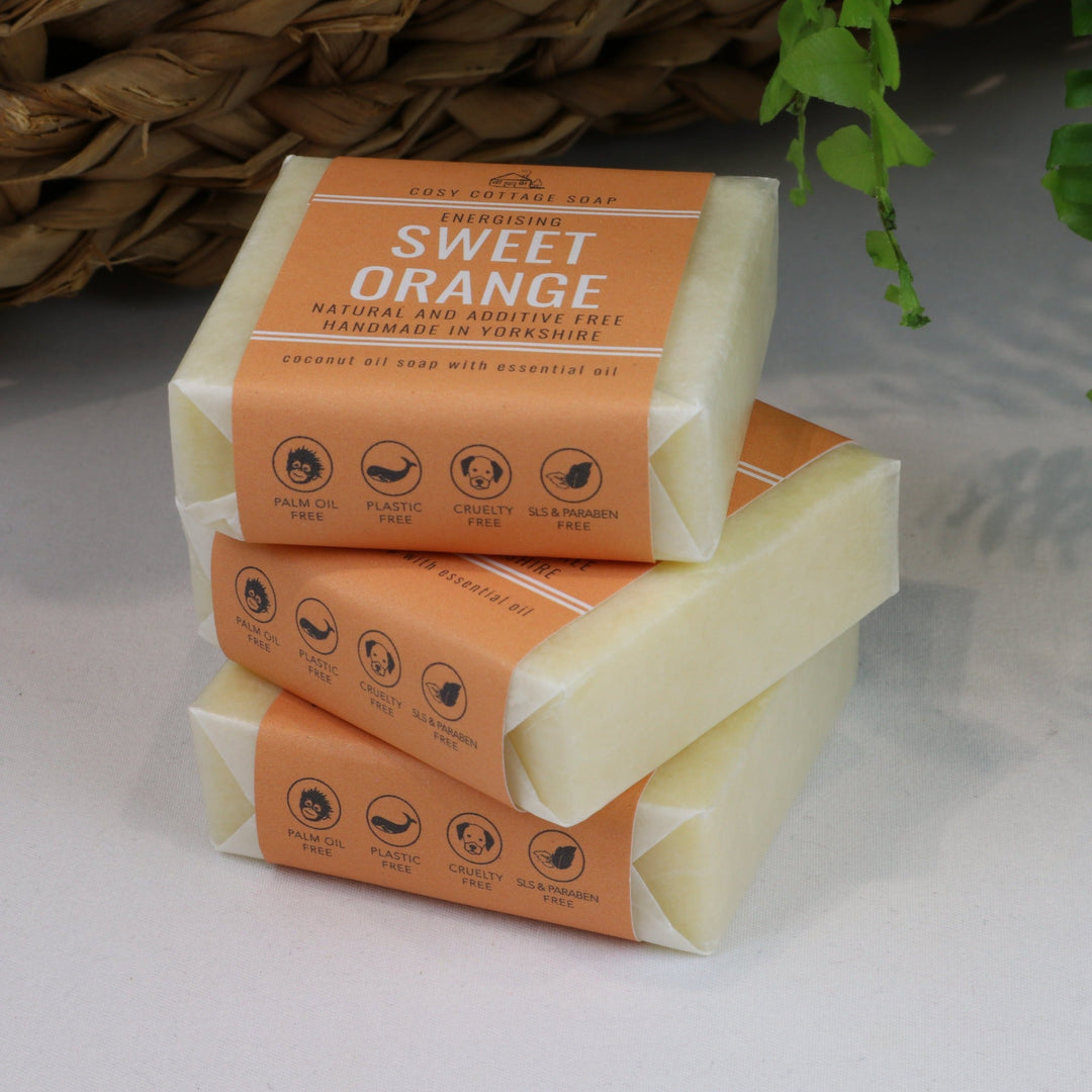 Vegan Energising Sweet Orange Soap - Cosy Cottage Soap